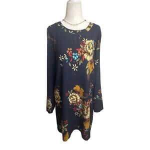 YOINS Floral Flared Long Sleeve Dress